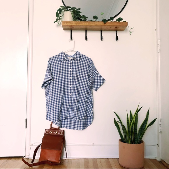 Madewell Gingham Courier Shirt - S - Picture 1 of 4